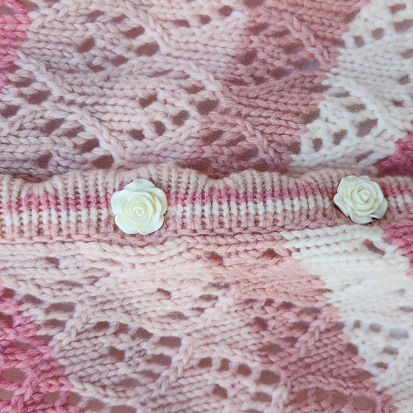 LoveShackFancy Brody Oversized Pink Stripe Cardigan extra large - Picture 7 of 12